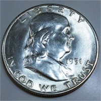 1951-S Franklin Half Dollar Uncirculated