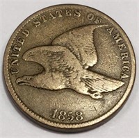 1858 Flying Eagle Small Letters