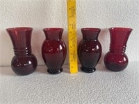 Ruby Red Vases