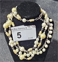3 fresh water Pearl Necklace 16" Long