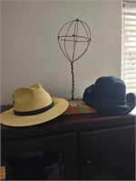 Unique hatrack and a cowboy wool hat does NOT