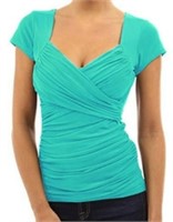 NEW SySea Women's V-Neck Short Sleeve Top - L
