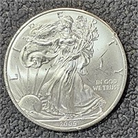 2009  .999 1oz Silver Eagle $1 Dollar Coin