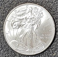 2009.999 1oz Silver Eagle $1 Dollar Coin