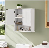 ($199) Smuxee White Bathroom Cabinet Wall
