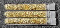 3 Vials of Oregon Gold Flake Foil