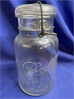 Ball Ideal glad Quart Canning Jar with glass lid