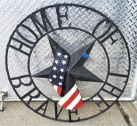 Home of the Brave Metal Yard Art