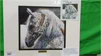 Matted Copy of Art Judy Larson Horse w/ Hidden