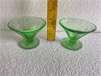 Uranium Glass Sherbet Glasses