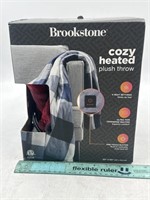 Brookstone Cozy Heated Plush Throw Blanket