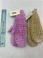 NEW Lot of 2- Universal Threads Soft knit Mittens