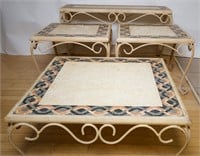 Outdoor Stone Tables - Set of 4