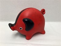 Red and Black Ceramic Piggy Bank