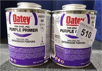 2 Cans Oatey Purple Primer  15 fl oz