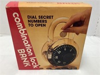 Clear Combination Lock Coin Bank
