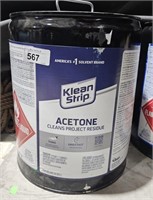 5 Gallon Klean Strip Acetone    No Shipping  Local