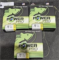 3 Boxes Power Pro 20lb Test Micro Filament