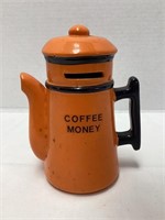 Orange Coffee Money Pot Coin Bank