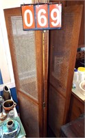 3 section room divider w/pressed cane (as found)