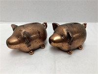 Two Metal Piggy Banks