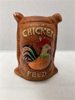 Artmark Chicken Feed Sack Coin Bank