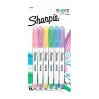 Sharpie S-Note Creative Markers, Assorted, 6Ct Ass