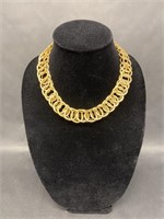 Gold Tone Reaction Chain Necklace