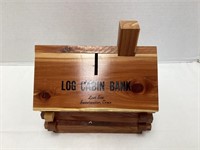 Sweetwater, Tennessee Log Cabin Coin Bank
