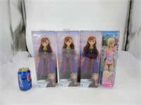 Barbie + 3 poupées de La Reine des Neiges