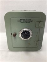First State Bank Combination Safe Coin Bank