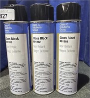 3 Cans Gloss Black Paint BD 1202