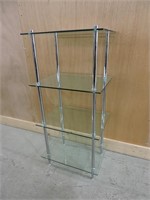 4 TIRE METAL RACK WITH GLASS SHELVES 20"W16"D45"T