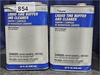 2 Tins 32 fl oz Liquid Tire Buffer & Cleaner