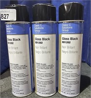 3 Cans Gloss Black Paint BD 1202