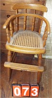 cane seat oak youth chair