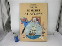 Affiche laminée de Tintin