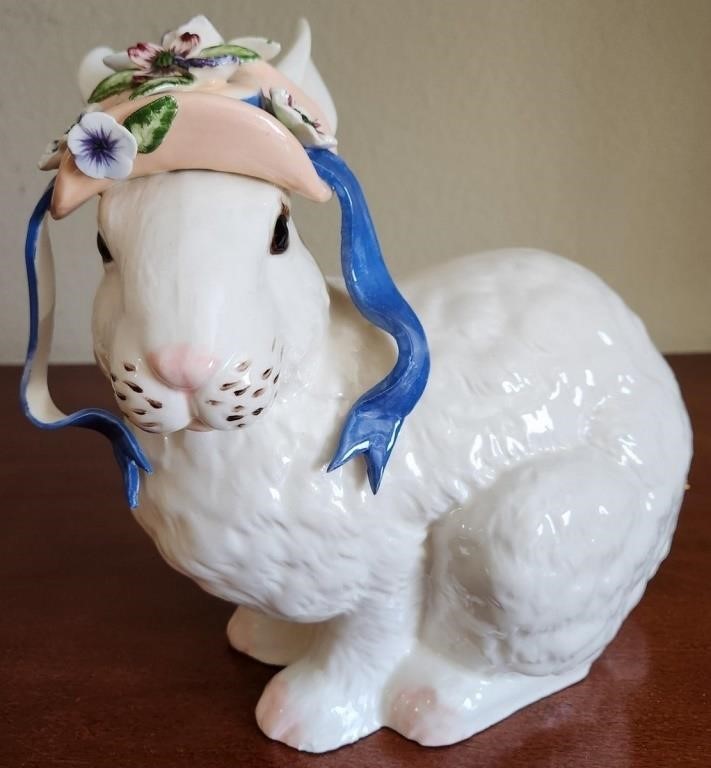 L - PAPER WINDOWS CERAMIC BUNNY 10"T (M14)