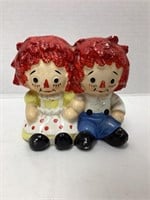 Raggedy Ann and Andy Coin  Bank with Music Box