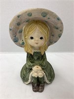 Wales Girl with Large Hat Coin Bank