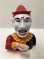Cast Iron Clown Jester Coin Bank