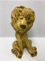 Large Male Lion Chalkware Coin Bank