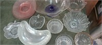 Beautiful Glass Bowl and Plate Lot