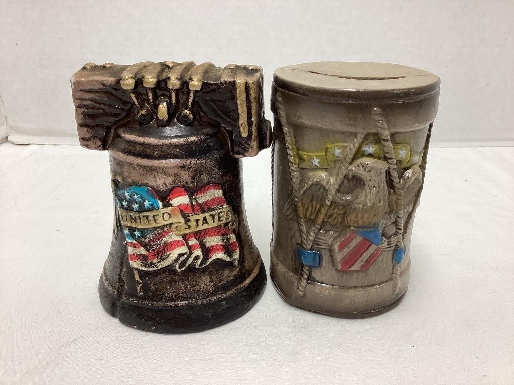 American Revolutionary Drum and Liberty Bell Banks