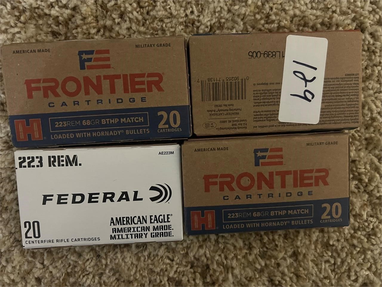 4 BOXES .223 FRONTIER & FEDERAL 20RDS EACH