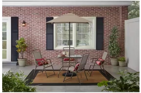 Amberview 6-Piece Steel Square Outdoor Dining Set