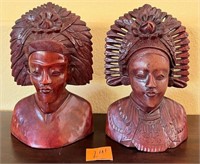 L - PAIR OF BUSTS 12"T (L41)