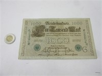 Billet de 1000 Reichs Bantnote  1910