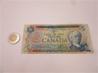 Billet 5$ Canada 1972