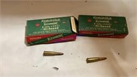 Remington 8 mm. Ammo & boxes, 33 rounds